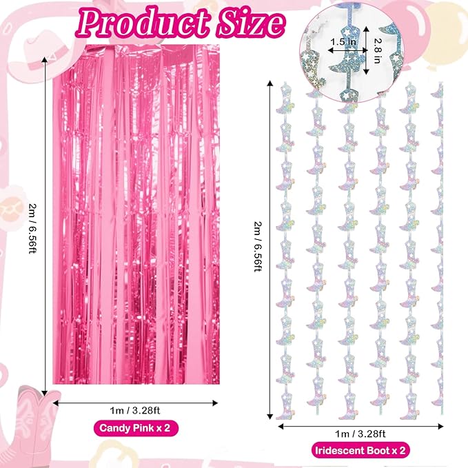 4 Pcs Cowgirl Party Decorations - Image 2