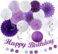 Purple Lilac-Lavender White Women Birthday Party-Decorations by Huglony