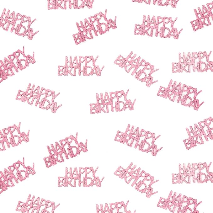 Pink Happy Birthday Confetti - Image 4