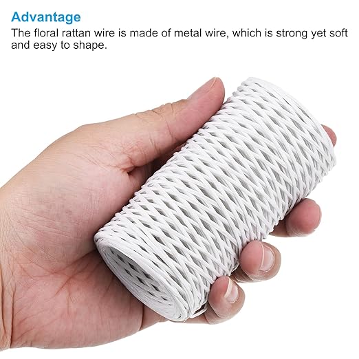 PATIKIL 164 Feet Floral Bind Wire Wrap Twine, 1mm Florist Wire Iron Wire Paper - Image 4