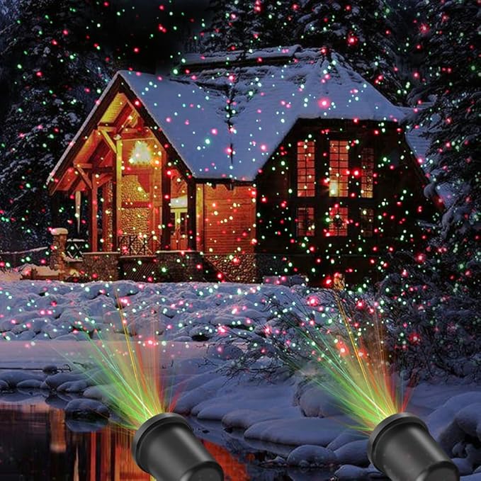 Christmas Laser Light Projector Red and Green Star Laser Lights Show - Image 5