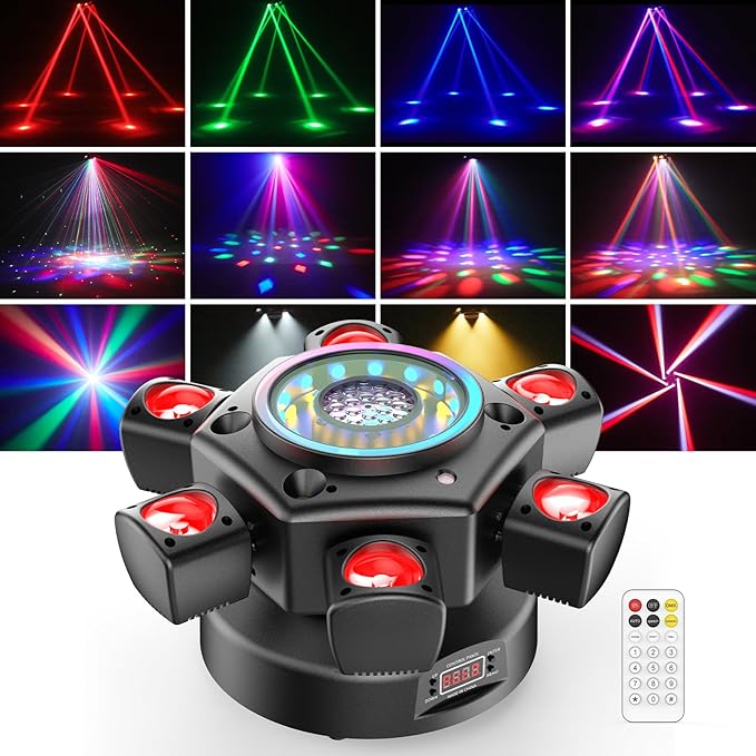 120W DJ Light Moving Head 6 Arms Stage Lights by Datewink