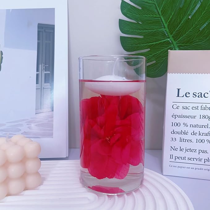 24 Pcs Floating Candles for Centerpieces and Floating Flowers Vase Fillers for - Image 9