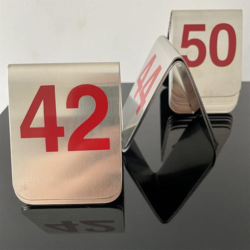 10 Pcs Metal Place Cards Stackable Tent Style Table Numbers，Place Card Holders - Image 2