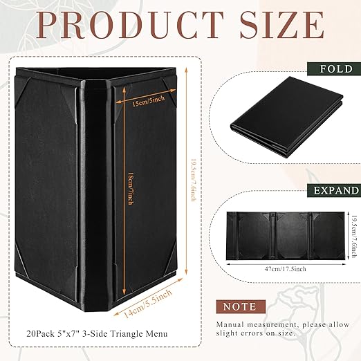 20 Pcs 5 x 7 Inch Triangle Menu Holders - Image 2