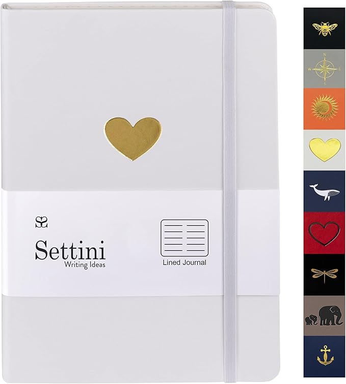 SETTINI Lined Journal, 192 Archival-Quality Pages, QuillEase Bleed-Free Paper by Settini