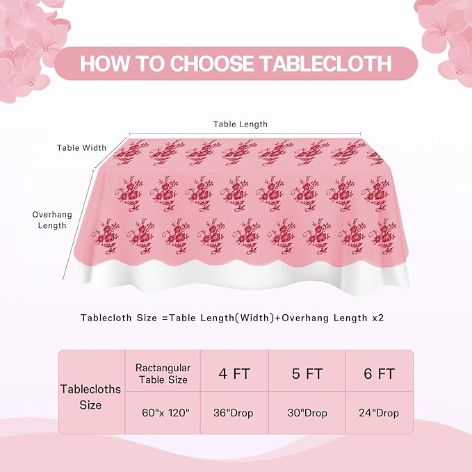 LuoluoHouse Red Tablecloth Christmas Lace Table Fabric 2pcs 60x120 Inch - Image 7