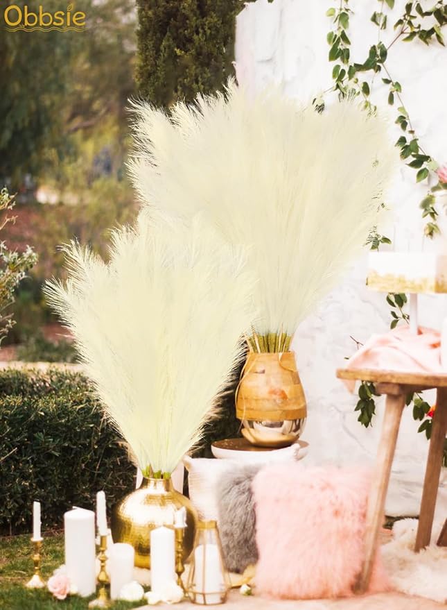 35" Faux Pampas Grass Decor - Image 2