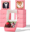 RomanticBaking 3 ¼" x 3 ¼" x 1 ½" 50PCS Chocolate Truffle Boxes by RoanticBaking