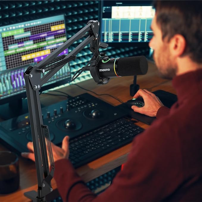 MAONO Boom Arm Microphone Stand: Adjustable Metal Suspension Mic Boom Arm - Image 8