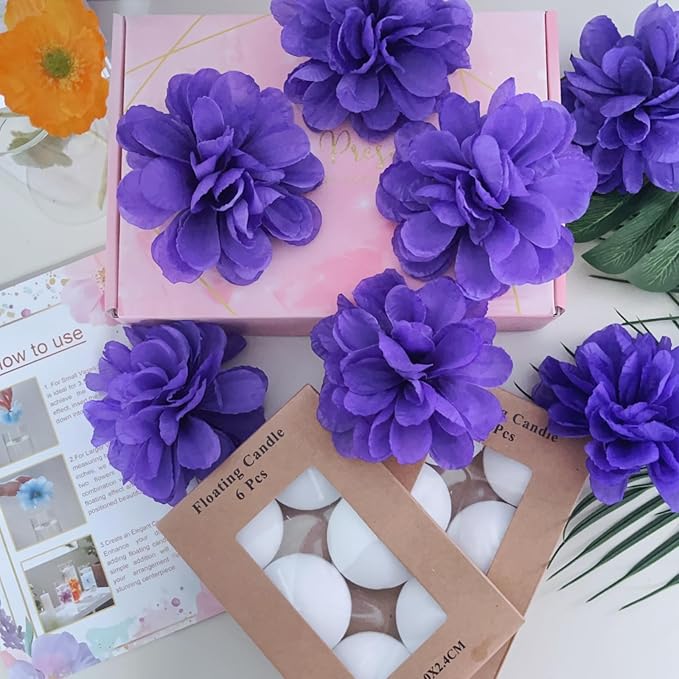 24 Pcs Floating Candles for Centerpieces and Floating Flowers Vase Fillers for - Image 9