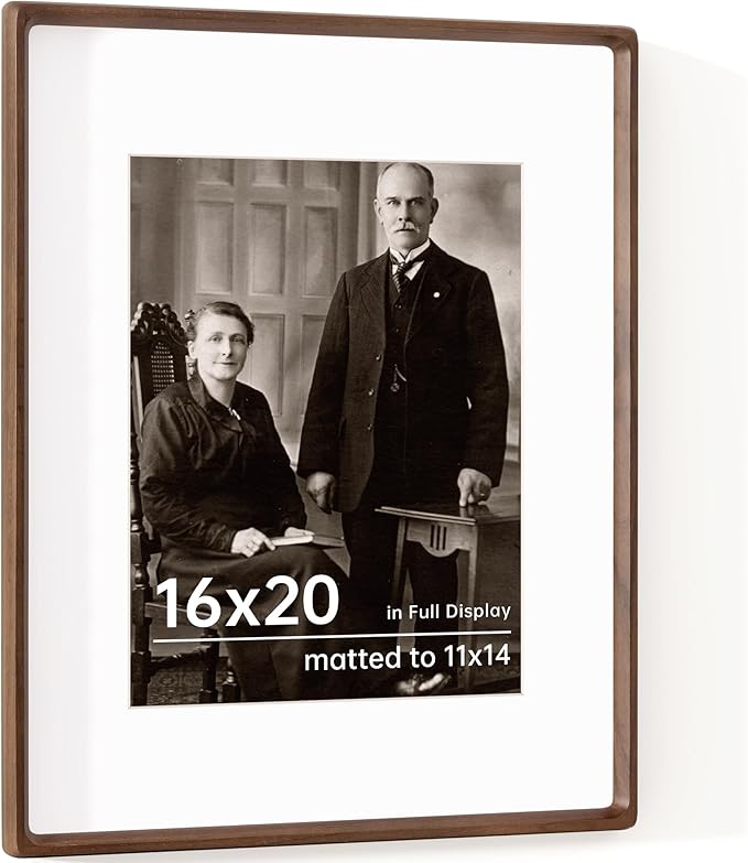 16x20 Frames USA-Sourced Natural Walnut Wood Solid Wood Picture Frame by Dreamland