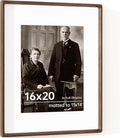 16x20 Frames USA-Sourced Natural Walnut Wood Solid Wood Picture Frame by Dreamland