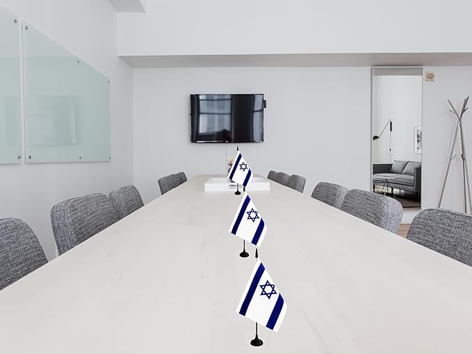 Israel Desk Flag, 12 Pack Israeli Table Office Flag - Image 5