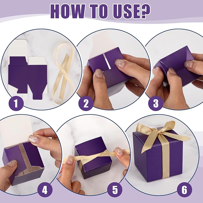 Jutom 100 Pcs Mini Favor Boxes Extra Small Candy Boxes Paper - Image 3