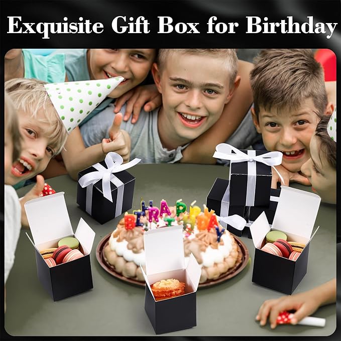 COCPOK 50 Pack Black Gift Boxes, Small Candy Boxes - Image 7