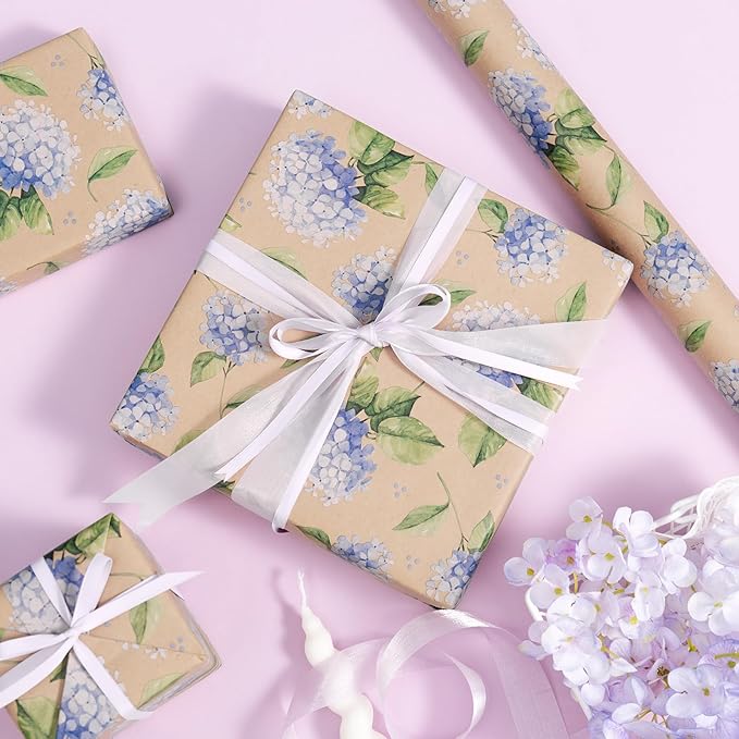 RUSPEPA Hydrangea Wrapping Paper - Image 6