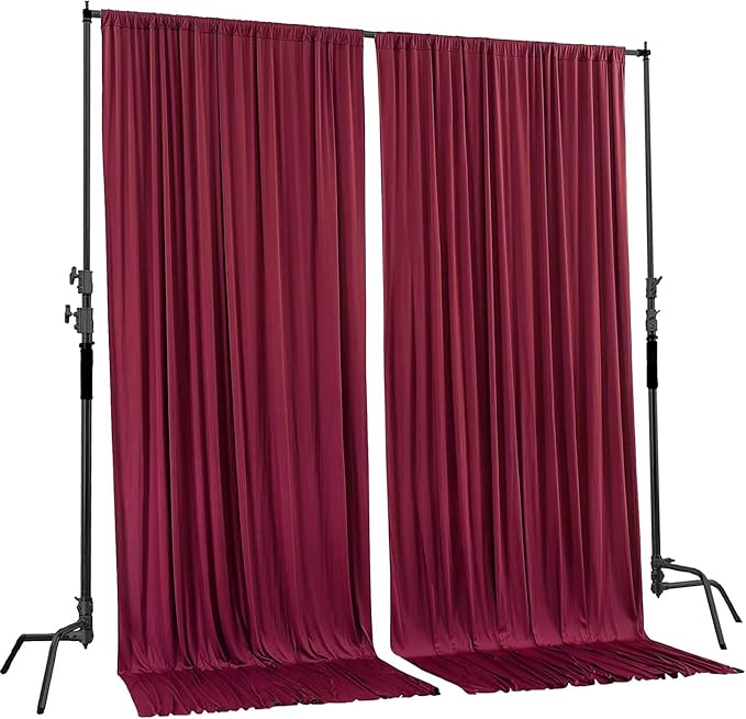 AK TRADING CO. 10 feet x 8 feet IFR Polyester Backdrop Drapes Curtains Panels - Image 2