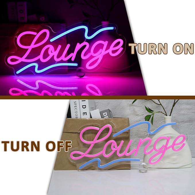 Lounge Neon Sign for Wall Decor, 16.54" x 6.69" Rest Led Signs for Room - Image 5