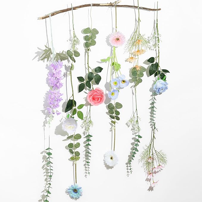 Hoteam 26 Pcs Pcs DIY Flower Garland Artificial Hanging Wildflower Backdrop Set by Hoteam
