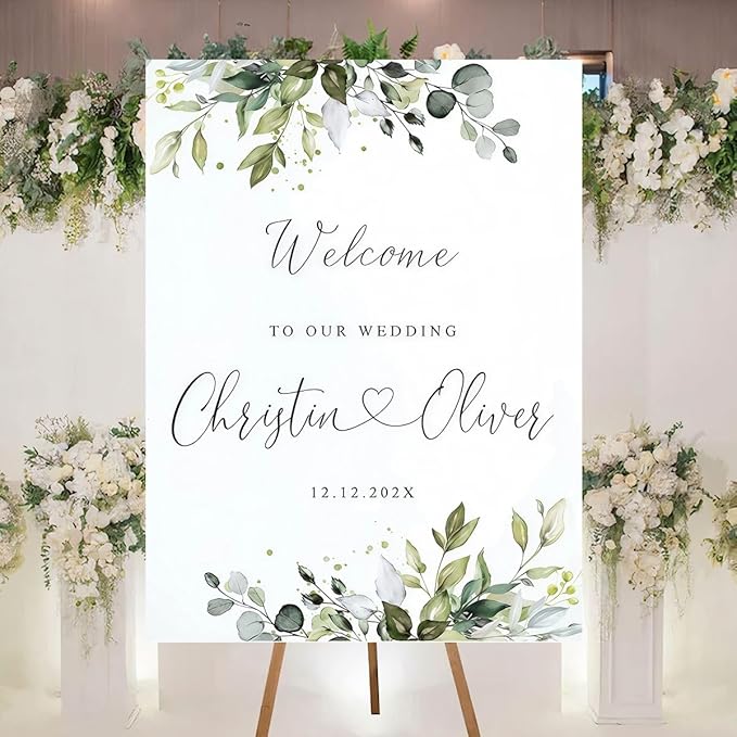 Personalized Welcome To Our Wedding Sign, Wedding Decorations, Flowers Wedding - Image 2