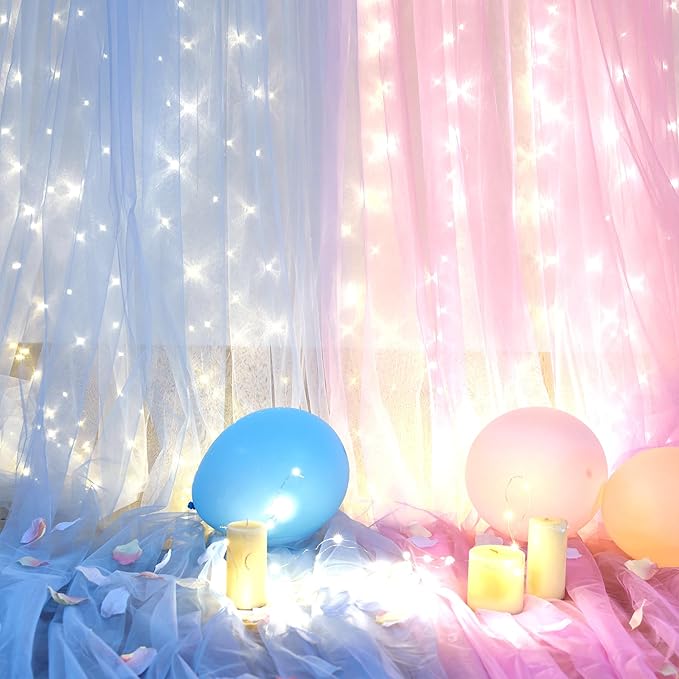Pink and Blue Backdrop Curtains - Image 5
