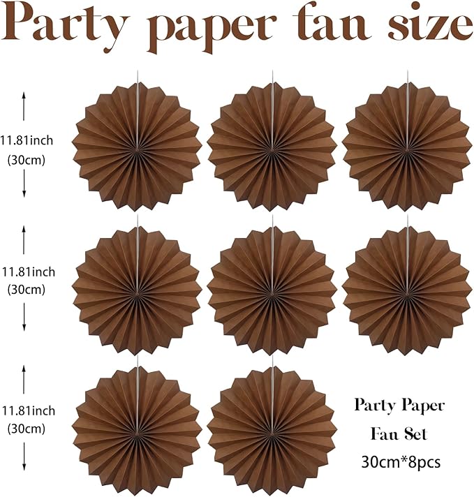 Brown Party Decorations, Boho Party Decoration, Fall Decorations 12in Hanging - Image 2