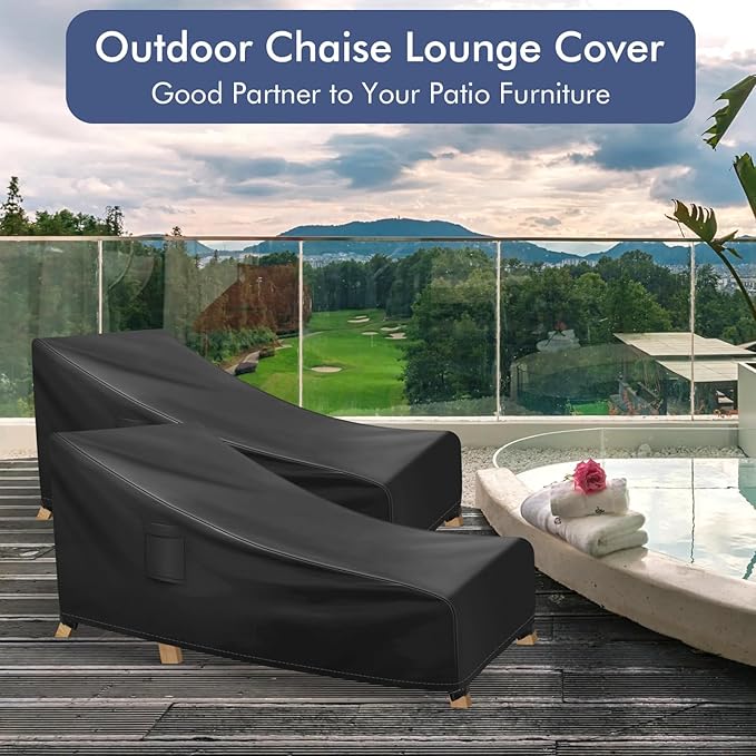 Chaise Lounge Covers Outdoor Waterproof, Heavy Duty Patio Furniture Covers - Image 6