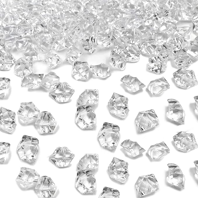Fake Ice Cubes, 11 * 14 mm Artificial Ice Table Scatter, Fake Crushed Ice by LYFJXX