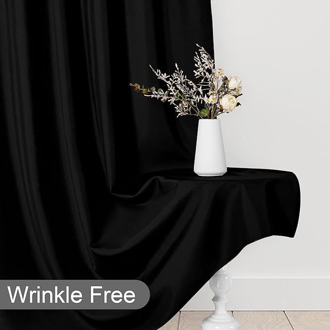 DWCN 10x8 FT Black Backdrop Curtains - Image 5