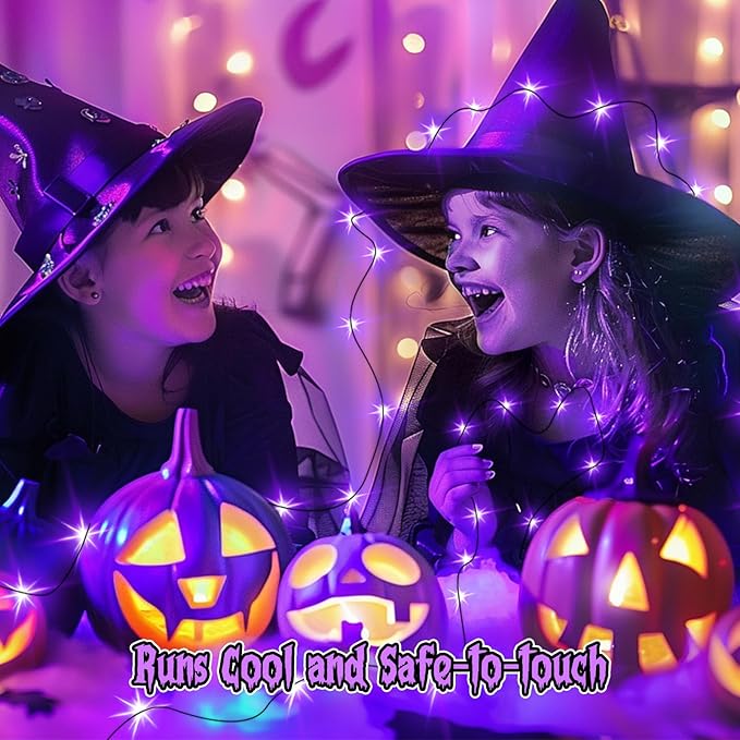 Minetom 6 Pack Purple Fairy Lights Battery Operated - 7ft 20 LED Waterproof - Image 7