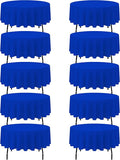 BRILLMAX 10 Pack Royal Blue Round Tablecloths 90 Inch by BRILLMAX