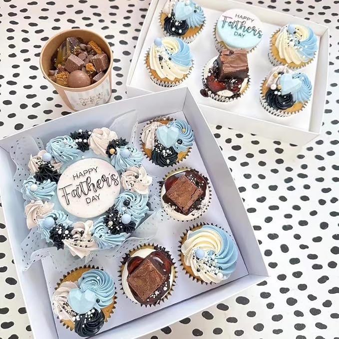 Bento Cake and Cupcake Box 4-inch Cake and 5 Cupcakes Box 10 Sets - Image 8