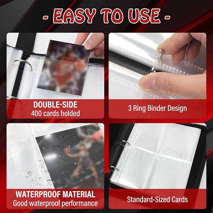 Madrigal Trading Card Binder 4 Pocket, 400 Pockets Card Holder - Image 2