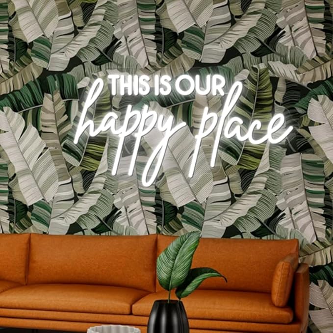 This Is Our Happy Place Neon Sign, Custom Bedroom LED Neon Light Home Bedroom - Image 2