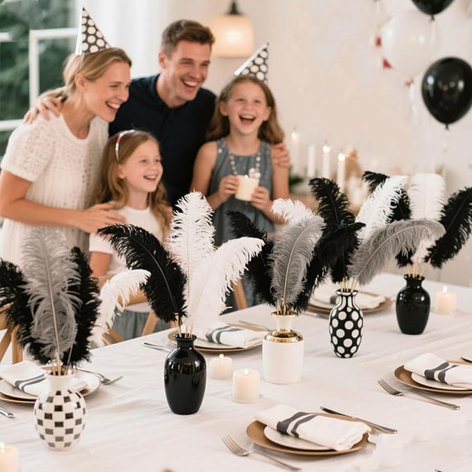Holmgren Black White Grey Ostrich Feathers - Image 2