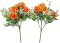 Artificial Flower 5 Branches Artificial Silk Fake Flowers Bouquet Small Roses by YoungJewl
