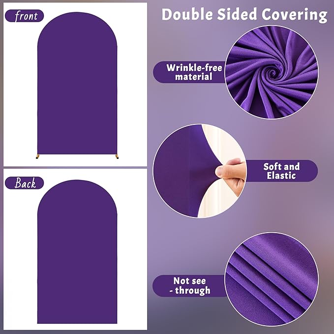 6FT Purple Arch Backdrop Cover - Image 3