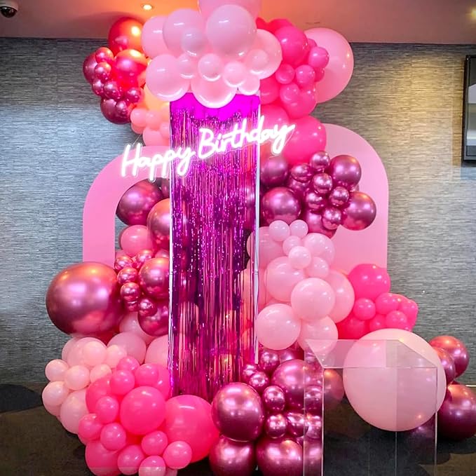 Hot Pink Balloon Garland Arch Kit - Image 4