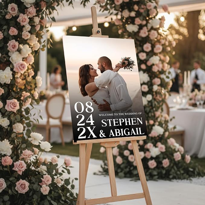 Personalized Wedding Photo Acrylic Welcome Sign – Custom Picture Board - Image 4