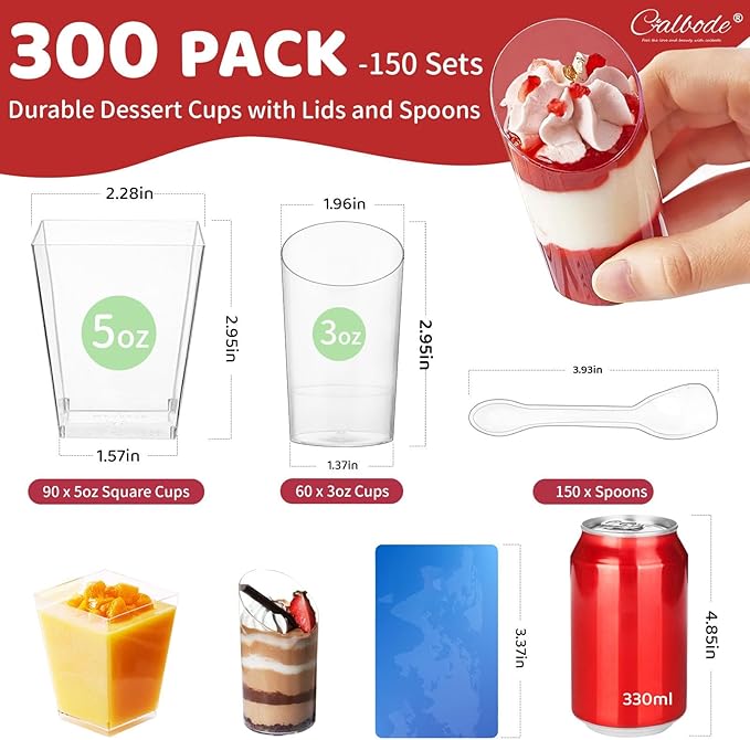 300 Pack Mini Dessert Cups - Image 2