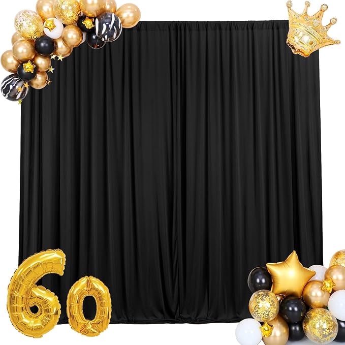 AK TRADING CO. 10 feet x 10 feet IFR Polyester Backdrop Drapes Curtains Panels - Image 4