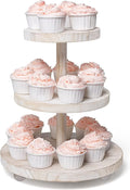 3 Tier Cupcake Stand Round, Wood Cake Stand by VIVIRBIEN