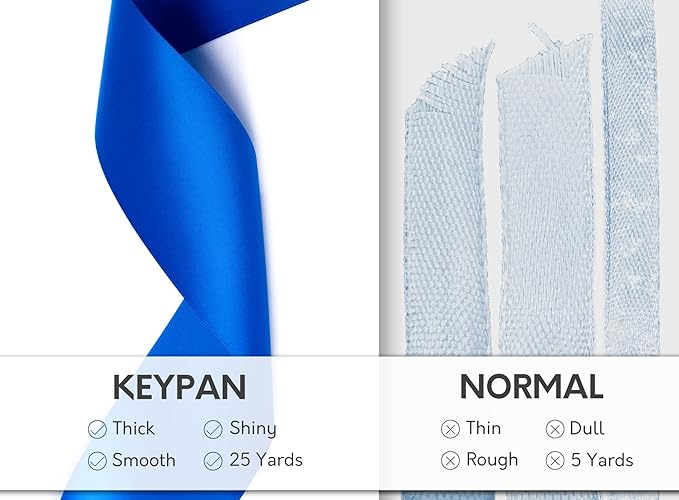 Royal Blue Satin Ribbon 2.5 Inch Double-Faced Ribbons 25 Yards - Image 4