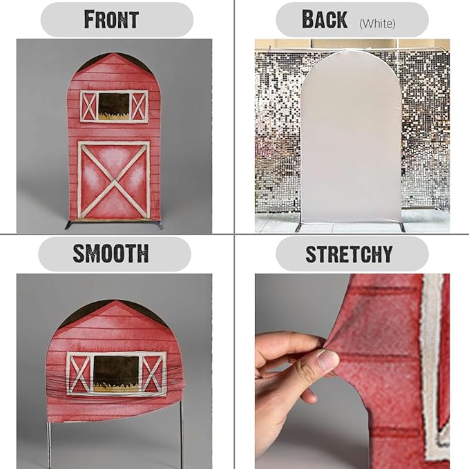 Arch Backdrop Chiara Arch Stand Covers Stretchy Spandex Fabric Farm Door - Image 3