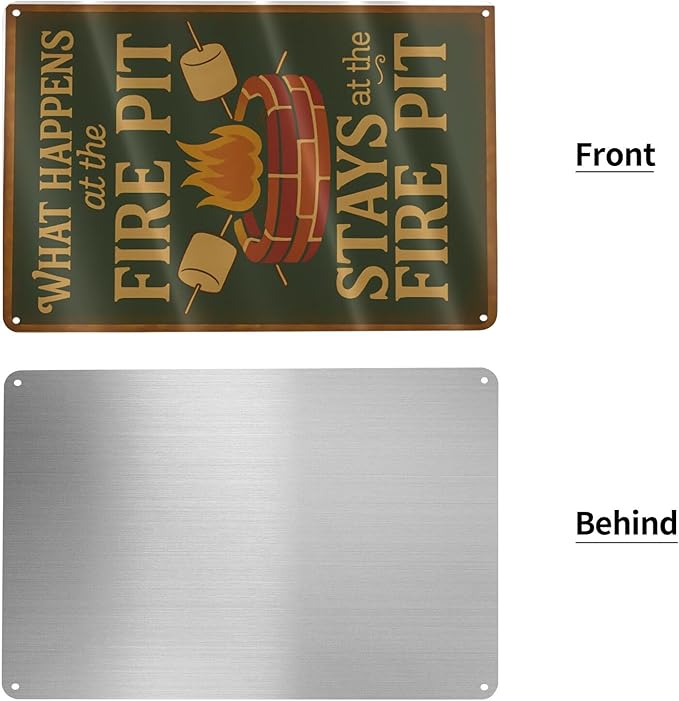 Funny Firepit Metal Sign - Image 3