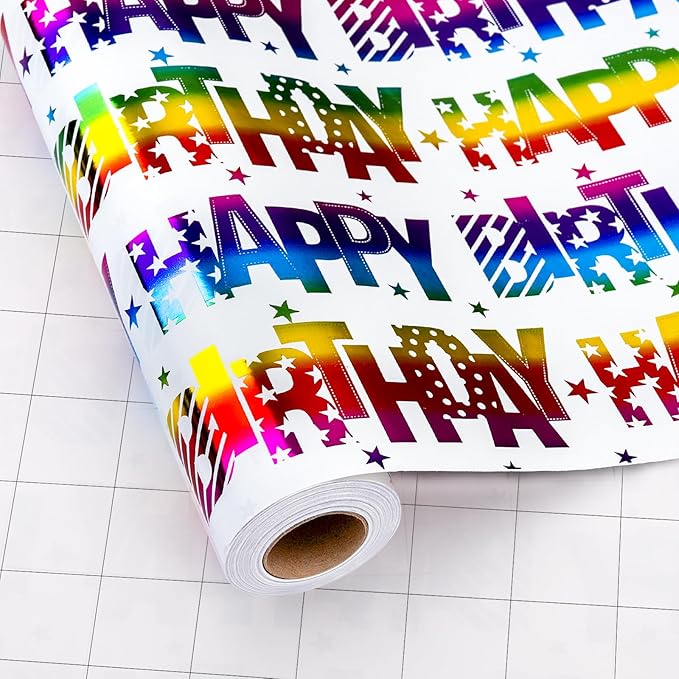 Yarcony Birthday Wrapping Paper Roll, Mini Roll Gift Wrapping Paper, Colorful by Atyarconywecreategiftwrappingpaperthatmakeseverypresentfeelextraspecialourdesignsblendstyleandqualityturningbirthdayschristmasandalloflife%E2%80%99scelebrationsintomomentstoremember