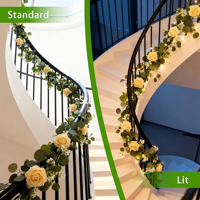 2 Pack 5.9 FT Artificial Flower Garland - Image 4