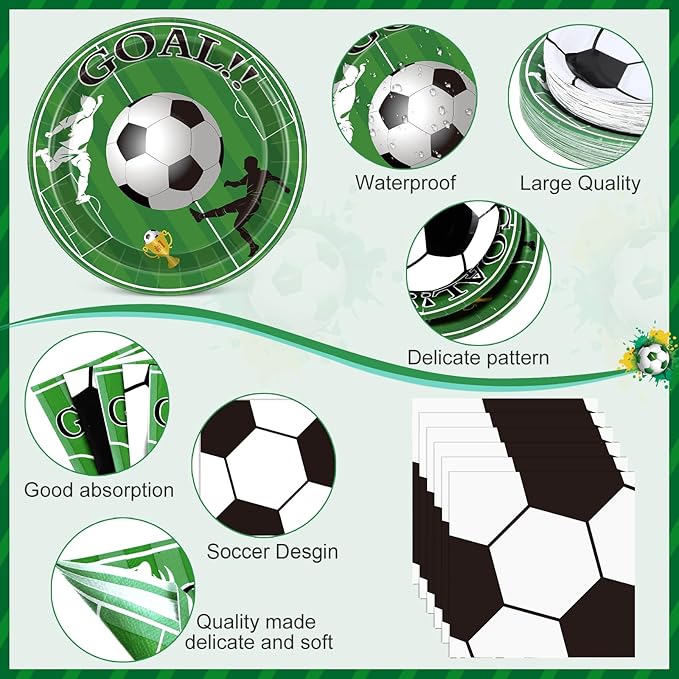 452 Pcs Soccer Party Decorations - Image 3