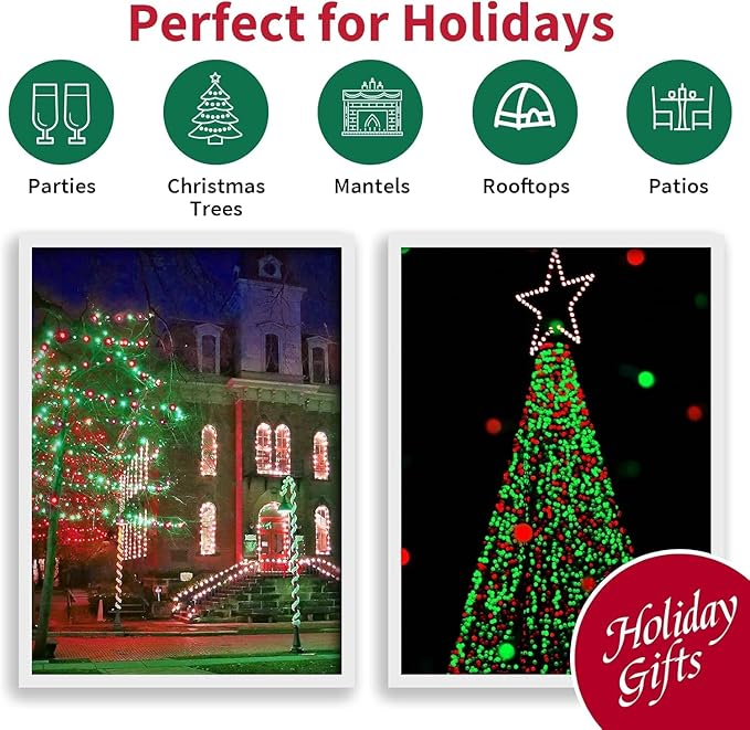 LAMPHOME 33ft Christmas Decorative Mini Lights, 100 LED Transparent Wire Fairy - Image 7